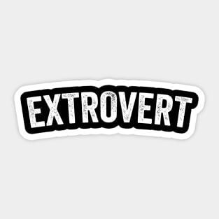 Extrovert - Distressed Typographic Gift Sticker